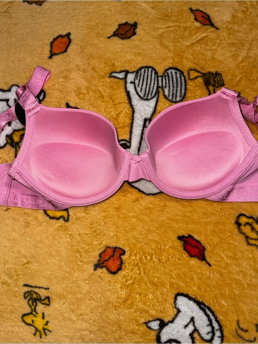 Juicy Couture Pink Seamless Molded T-Shirt Bra with Logo Straps